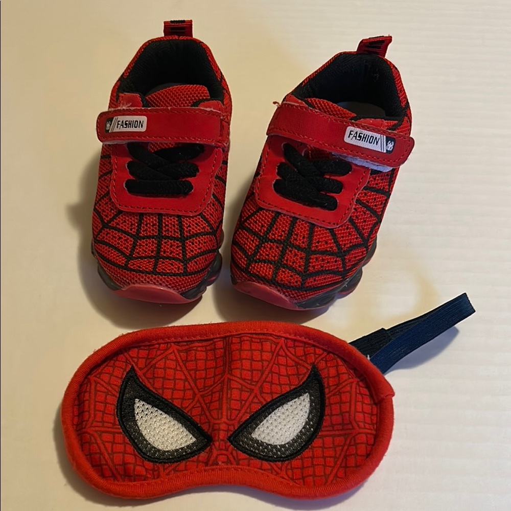 Kids Red Spider Web Sneakers